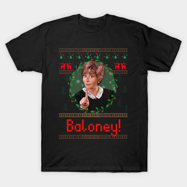 Judge Judy Ugly Christmas Sweater- Baloney T-Shirt by Camp David